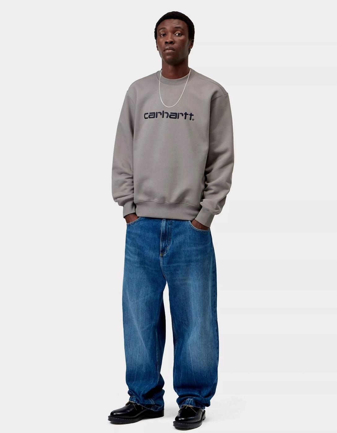 Sud. Crew CARHARTT SWEAT - Shady Grey / Dark Navy