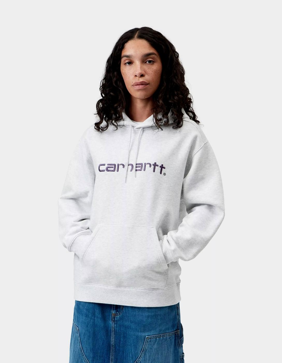 Sud. W' HOODED CARHARTT WIP - Ash Heather / Cozy Purpl