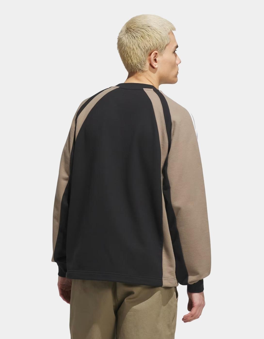 Sudadera ADIDAS Crew FS - Black/Khaki Six