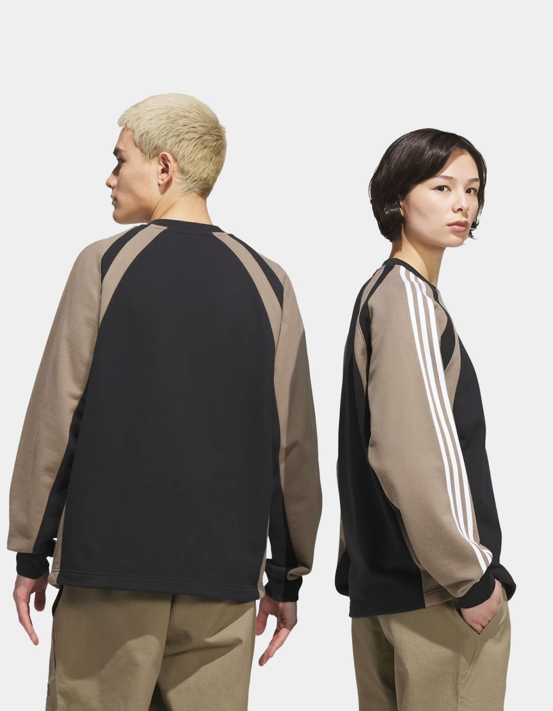 Sudadera ADIDAS Crew FS - Black/Khaki Six
