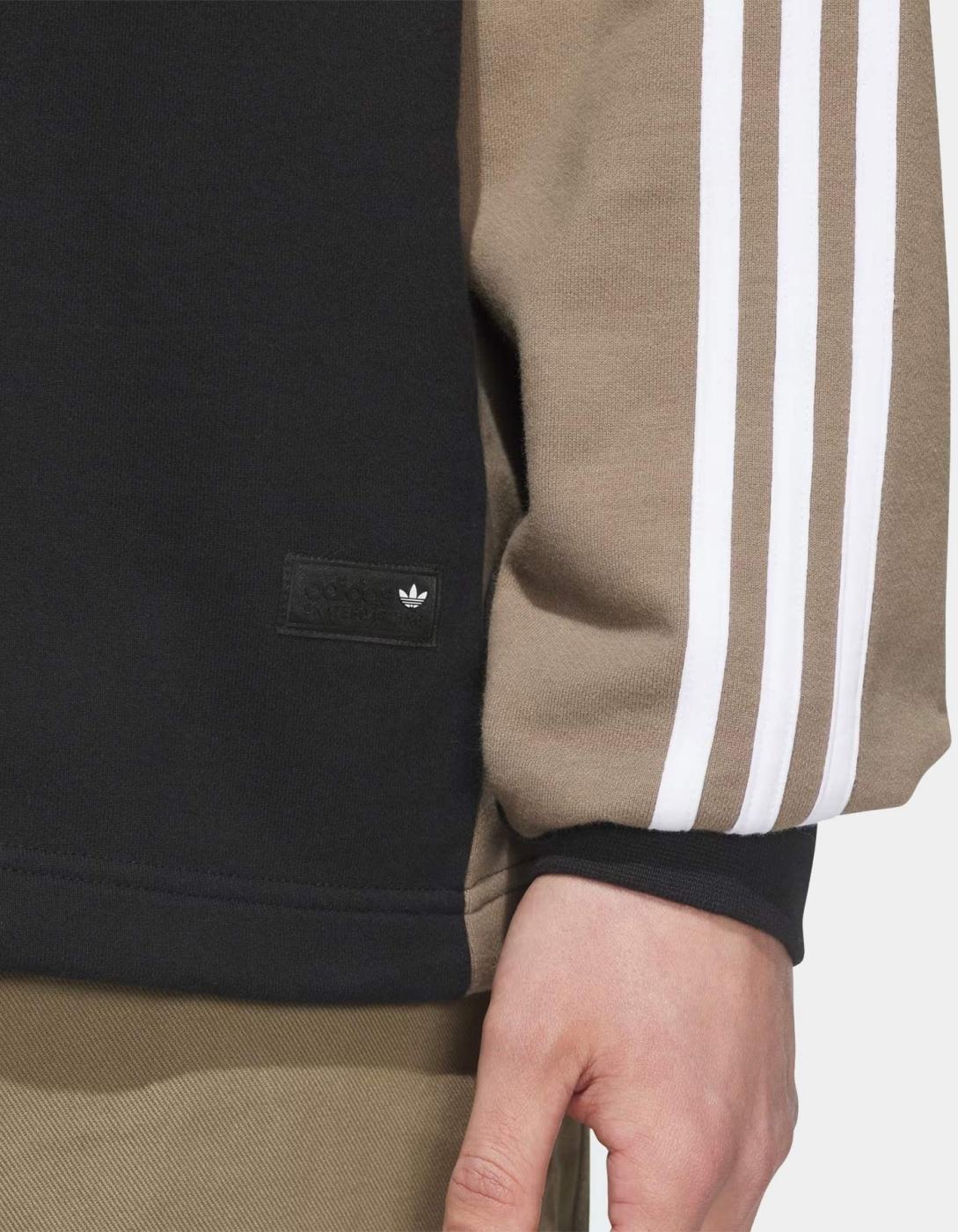 Sudadera ADIDAS Crew FS - Black/Khaki Six