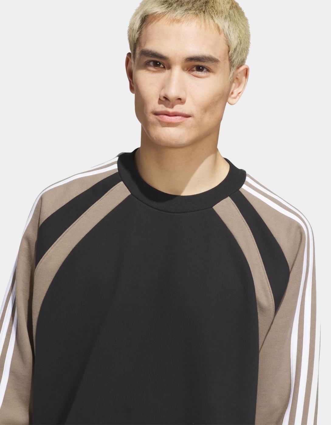 Sudadera ADIDAS Crew FS - Black/Khaki Six