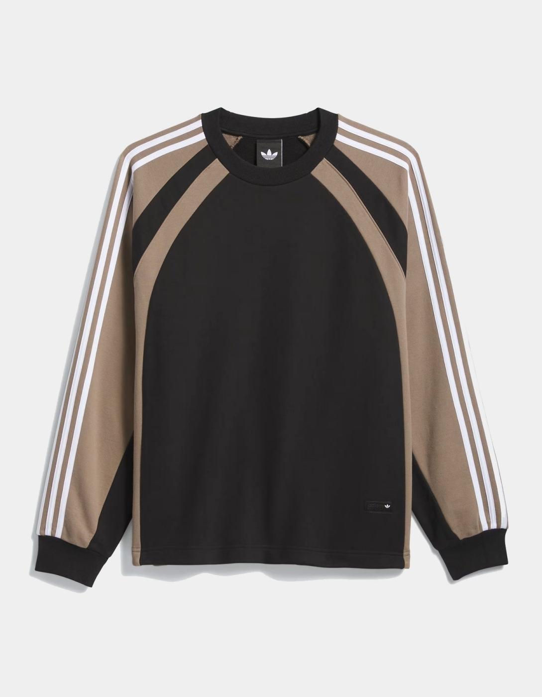Sudadera ADIDAS Crew FS - Black/Khaki Six