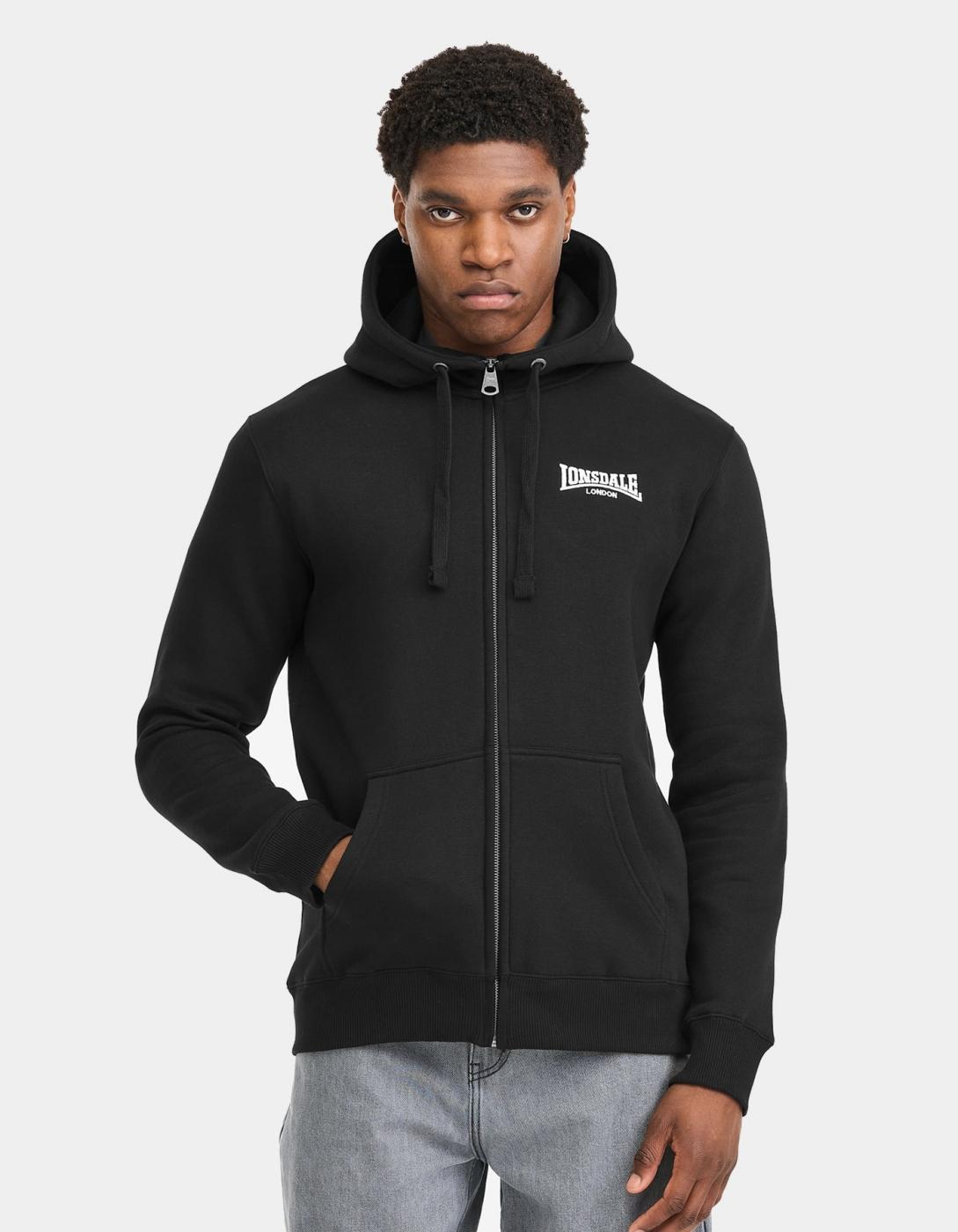 Sudadera Cap. Abierta BURRARD - Black/White