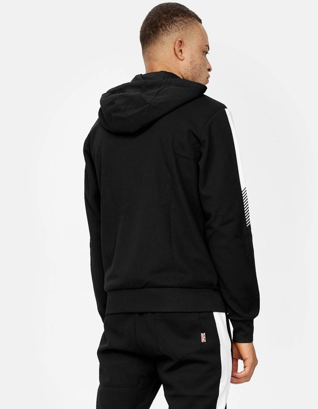 Sudadera Cap. Abierta LONSDALE MARTHALL - Black/White