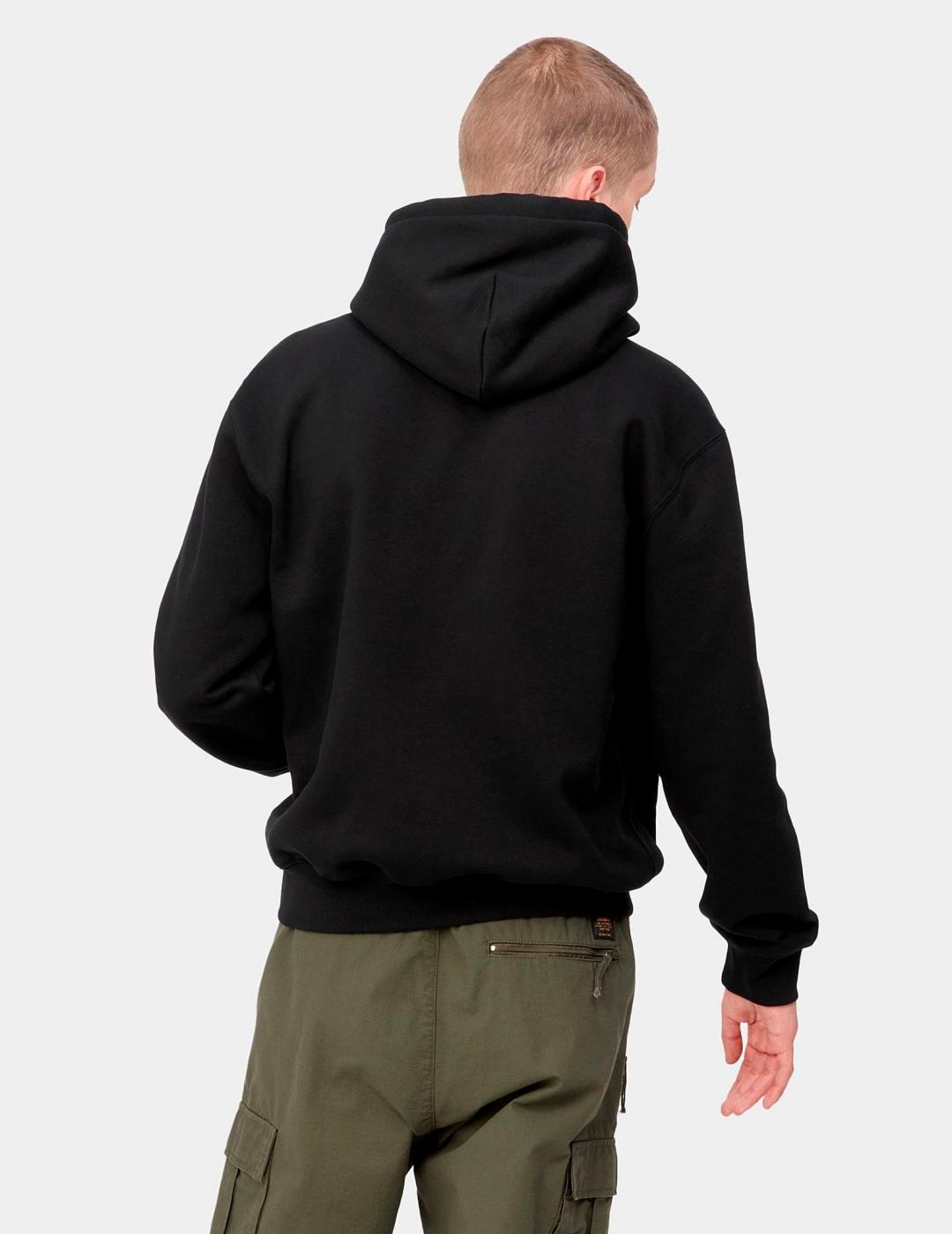Sudadera Cap. CARHARTT SWEAT - Black / White