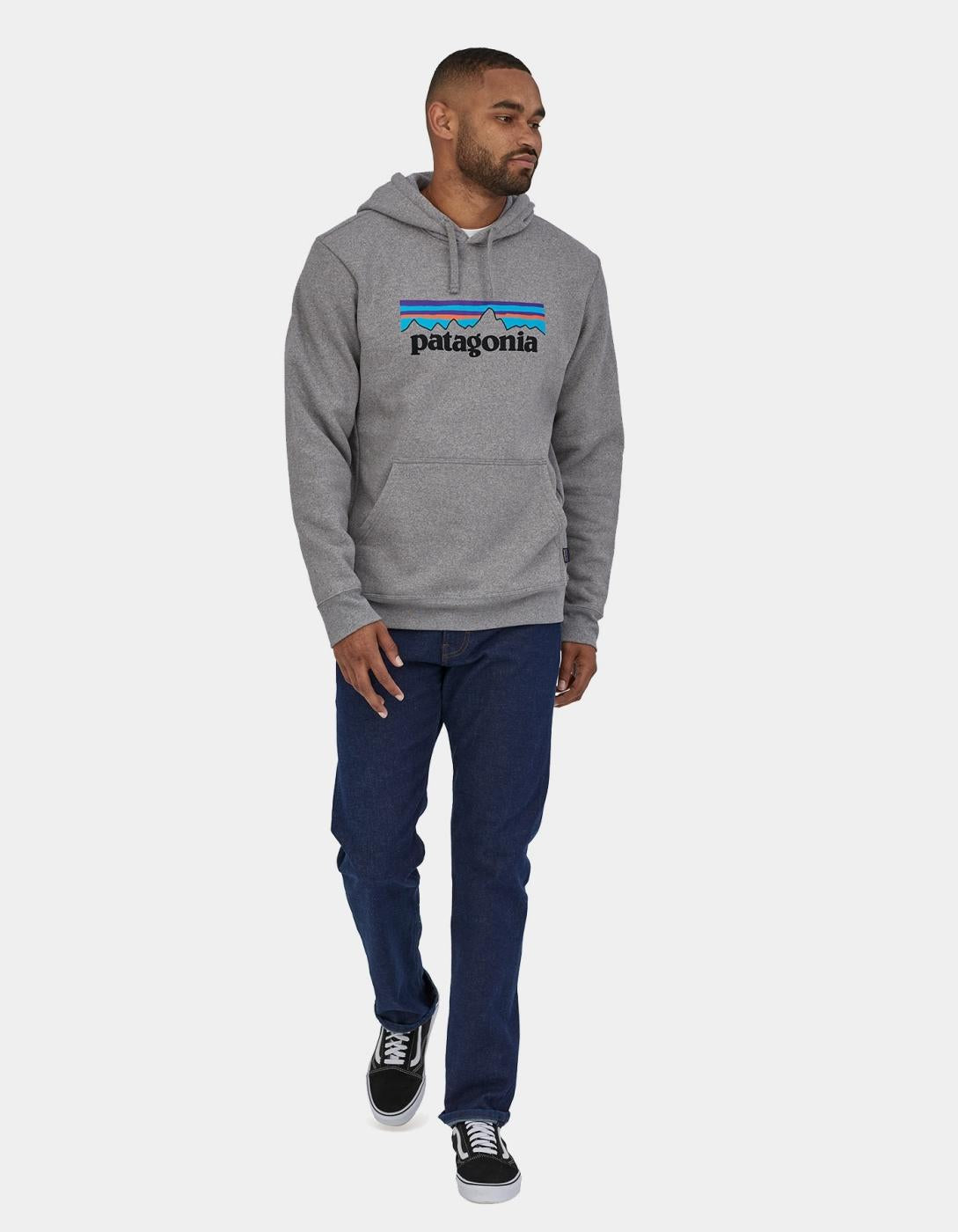 Sudadera Cap. PATAGONIA  P-6 LOGO UPRISAL - Gravel Heather