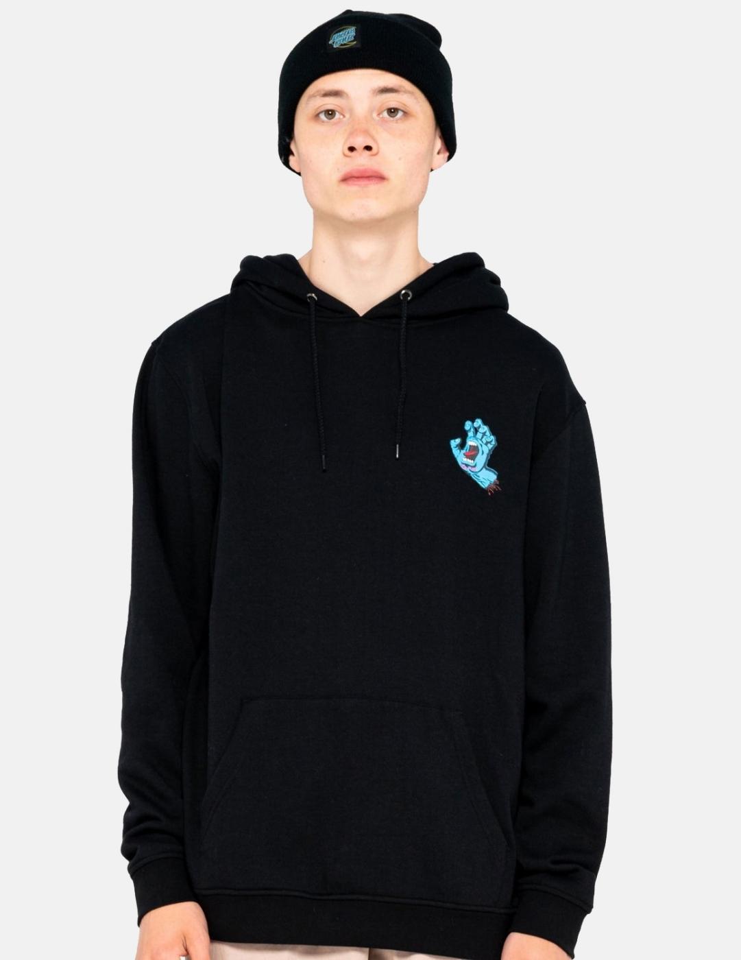 Sudadera Cap. SANTA CRUZ SCREAMING HAND CHEST - Black