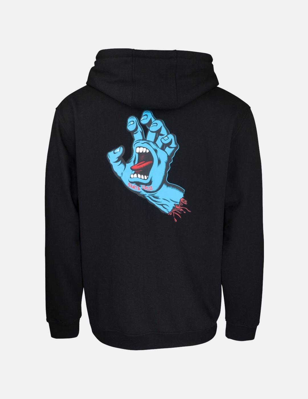 Sudadera Cap. SANTA CRUZ SCREAMING HAND CHEST - Black