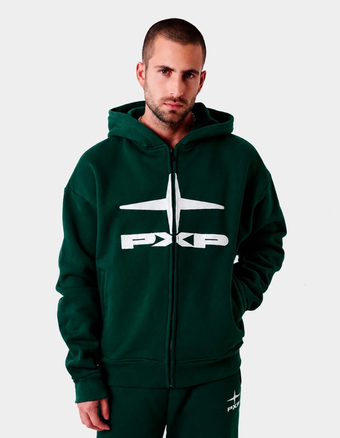 Sudadera Capucha Abierta 2534000 - Verde