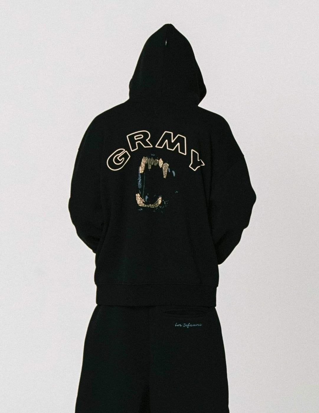 Sudadera Capucha Abierta GRIMEY WILD ONE - Black
