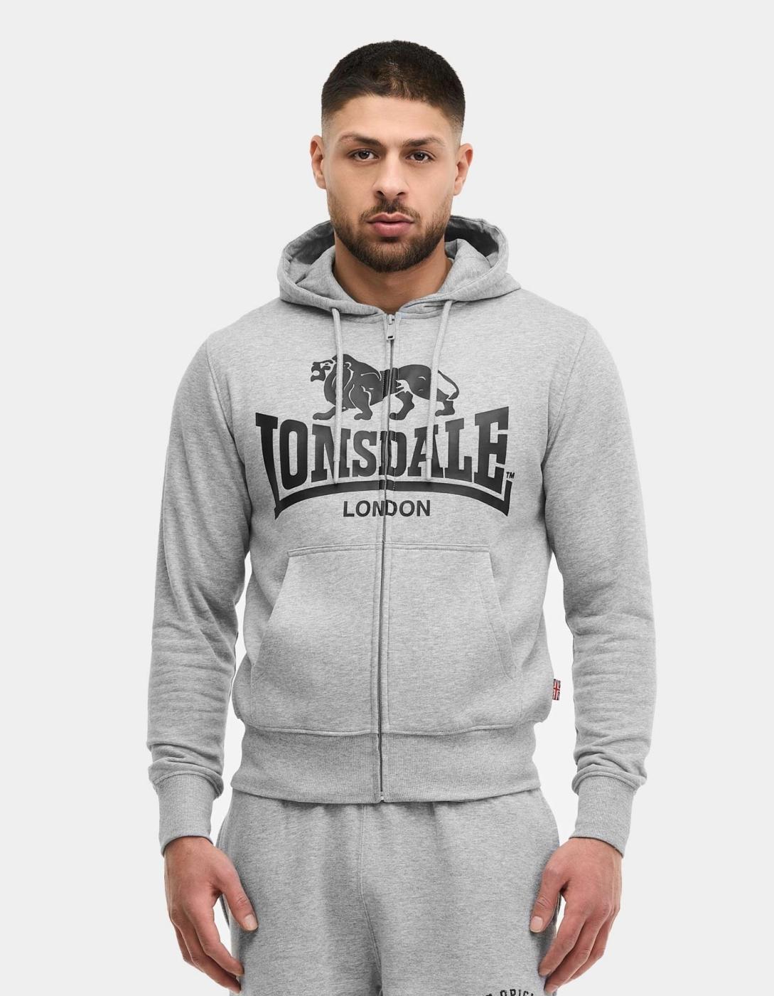 Sudadera Capucha Abierta KRAFTY - Marl Grey/Black