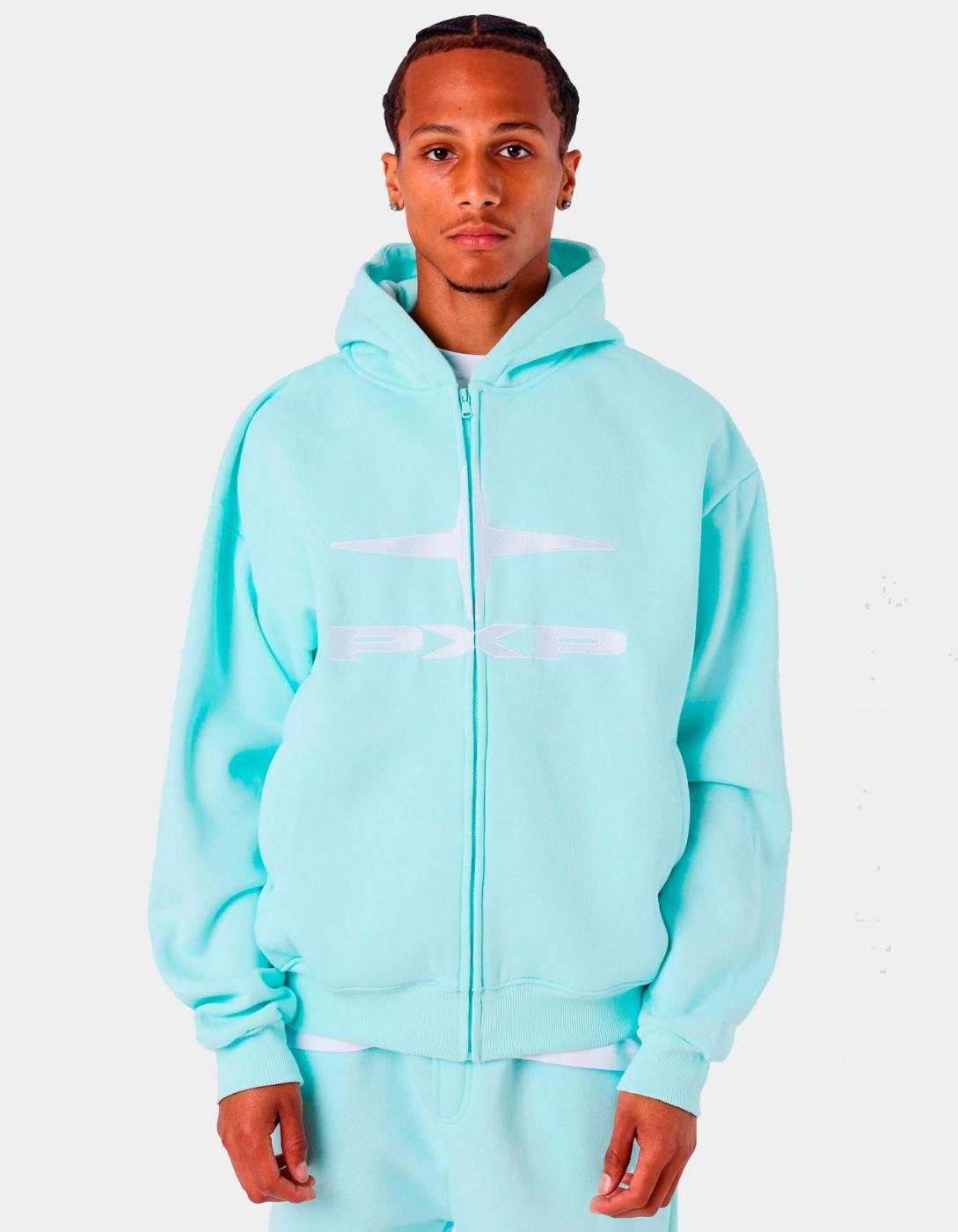 Sudadera Capucha Abierta PXP 2534000 - Menta