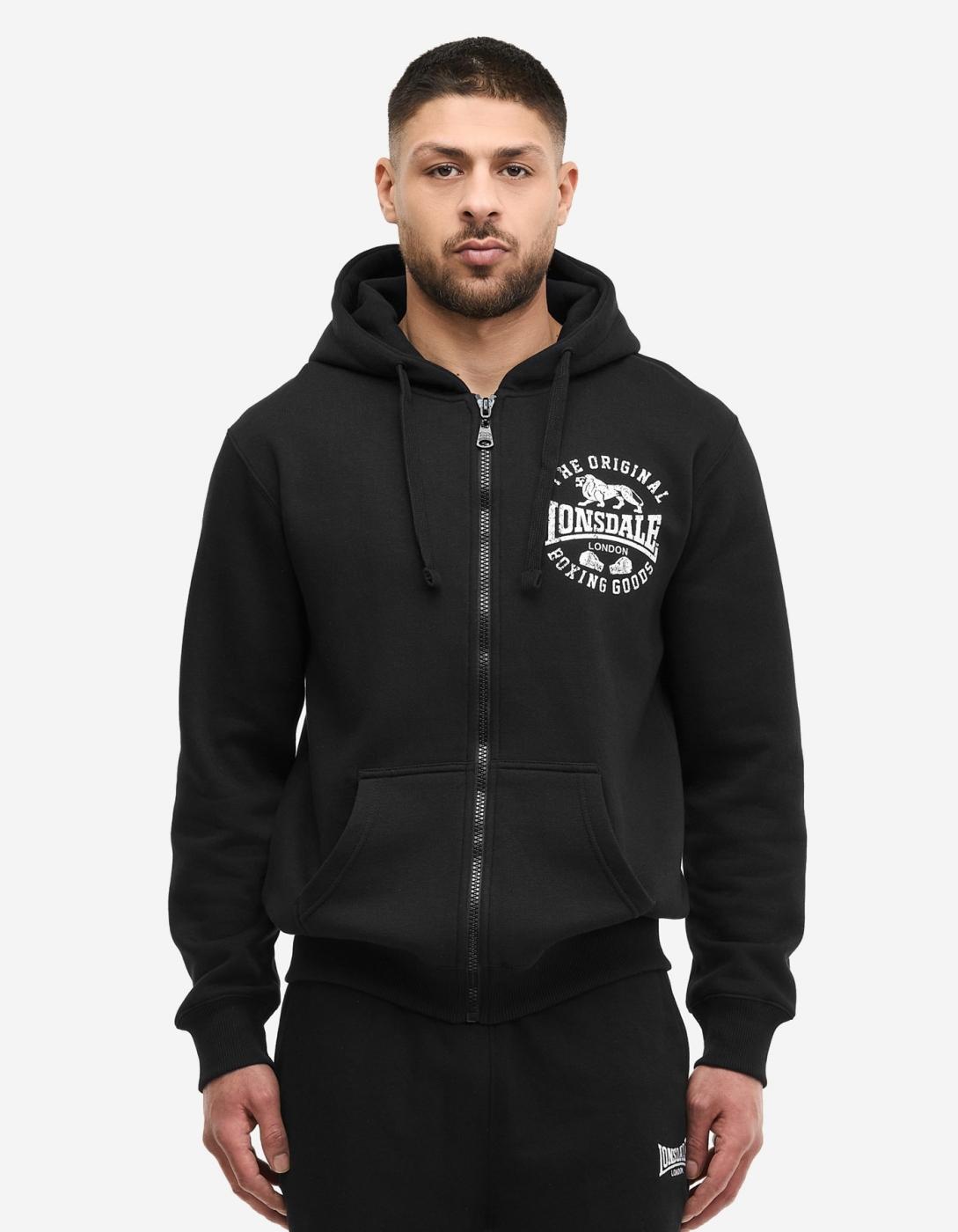 Sudadera Capucha Abierta SEGHILL - Black/White