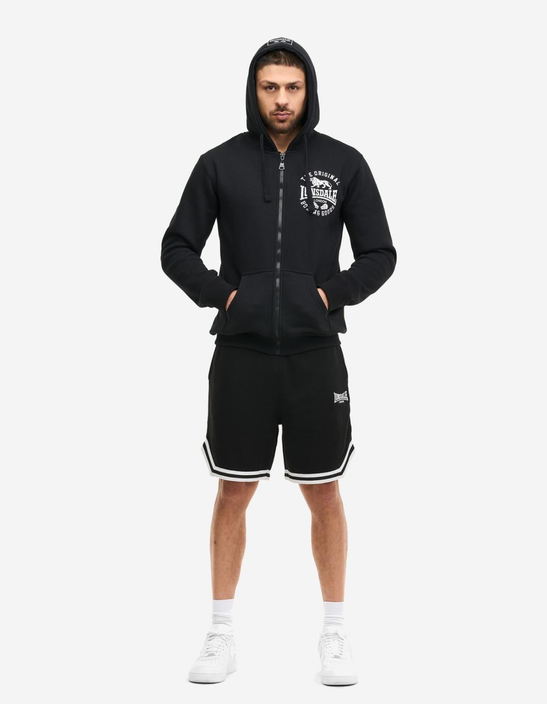 Sudadera Capucha Abierta SEGHILL - Black/White