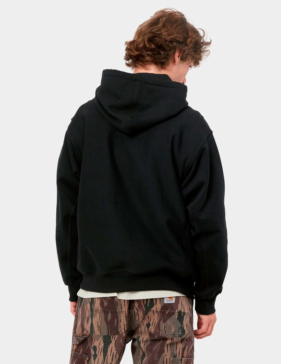 Sudadera Capucha AMERICAN SCRIPT - Black