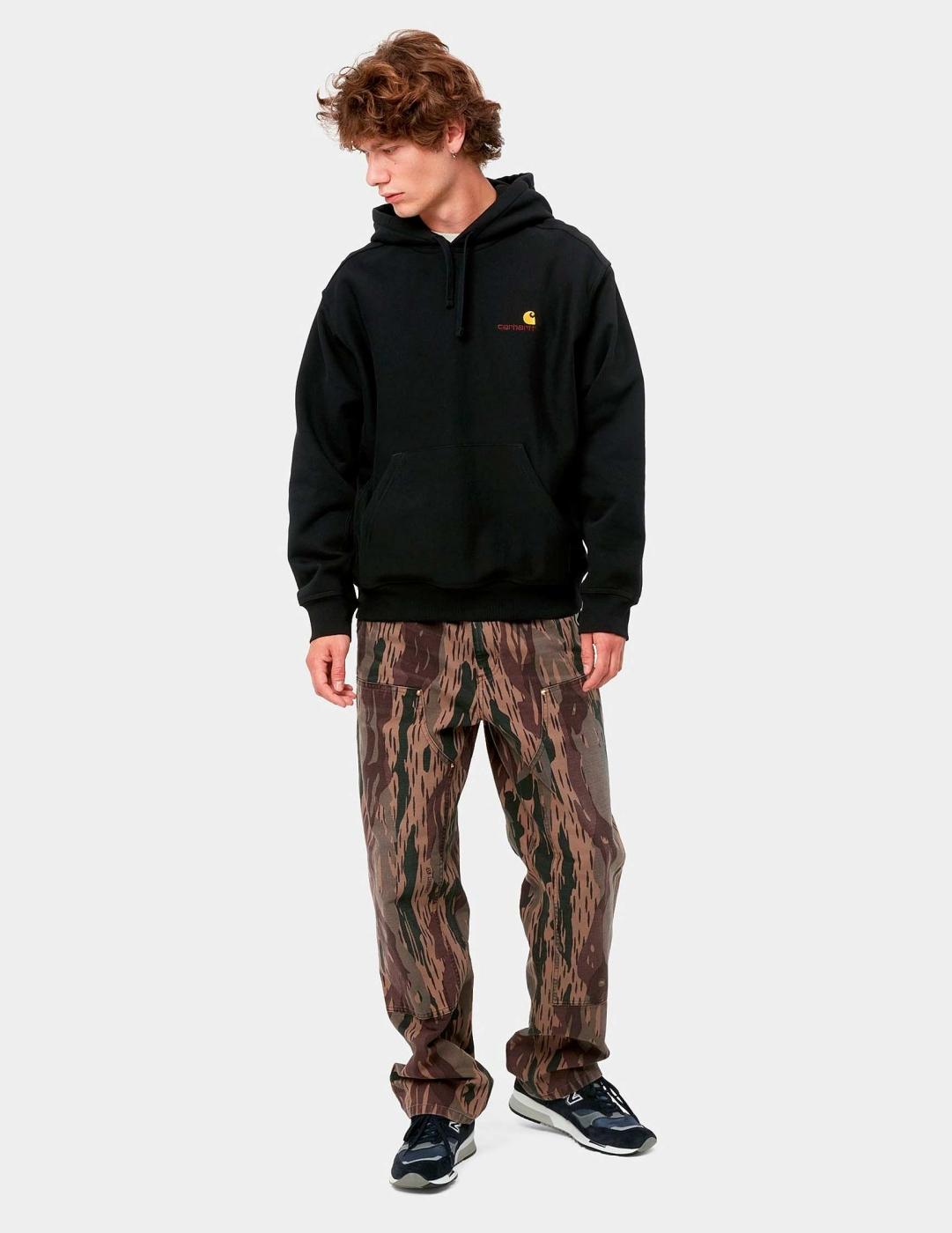 Sudadera Capucha AMERICAN SCRIPT - Black
