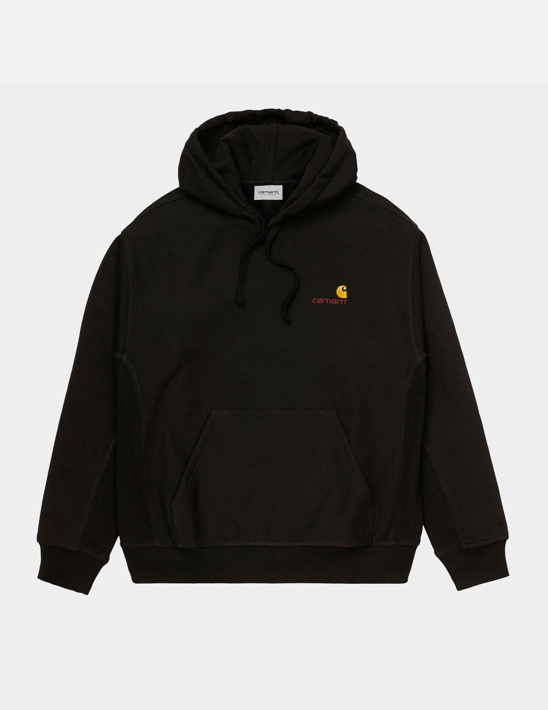 Sudadera Capucha AMERICAN SCRIPT - Black