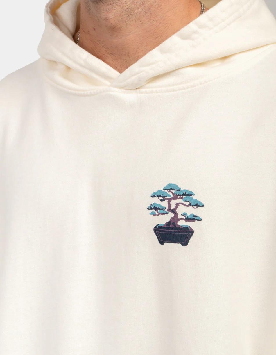 Sudadera Capucha KAOTIKO WASHED BONSAI - Ivory