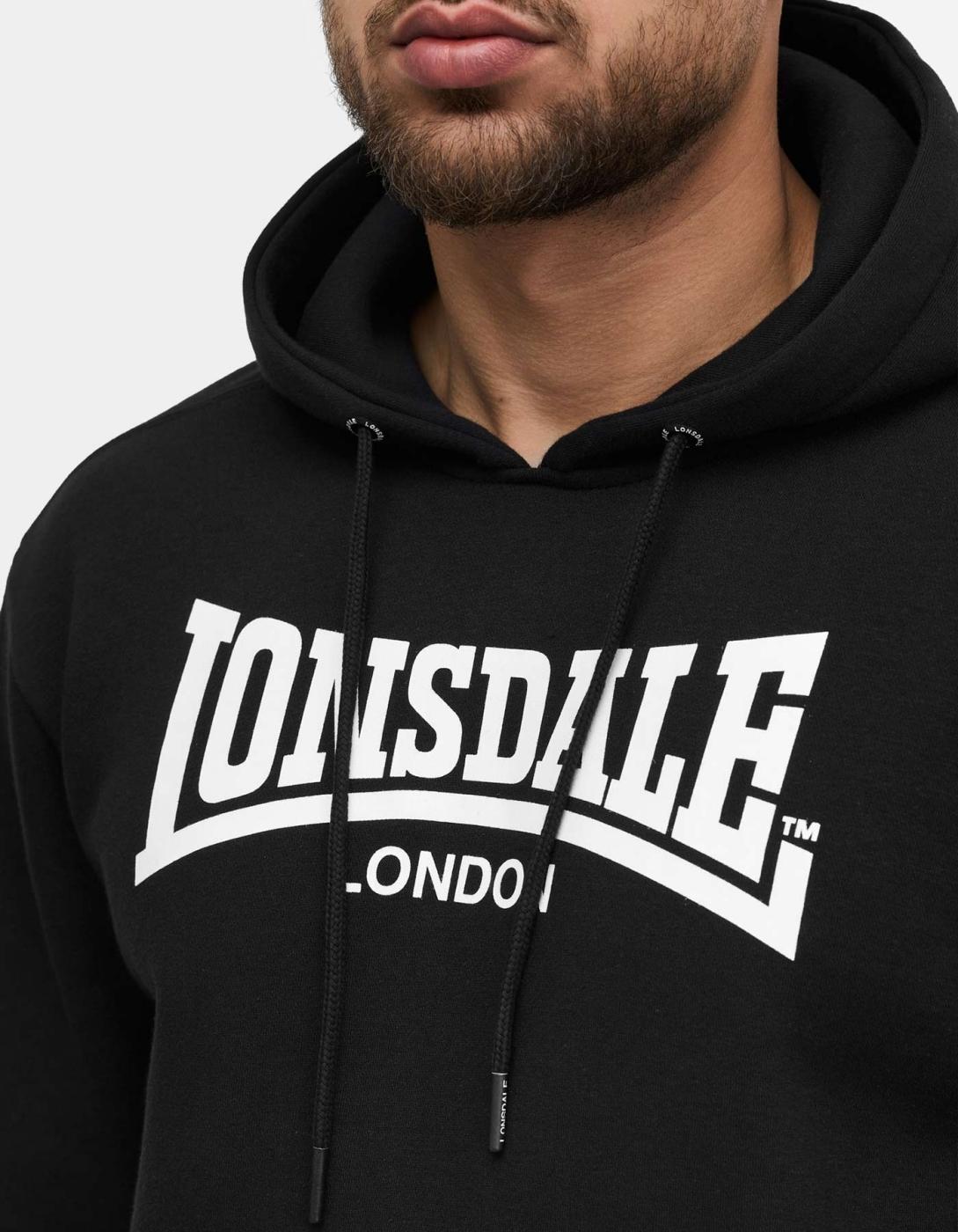 Sudadera Capucha LONSDALE BICKINGTON - Black/White