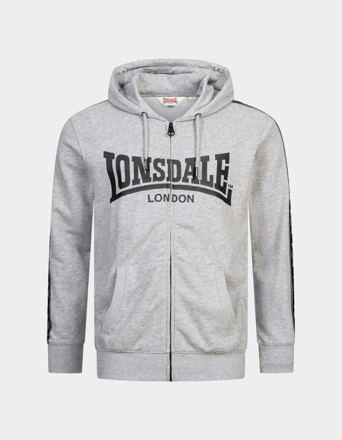Sudadera Capucha LONSDALE BIGTON - Marl Grey/Black/White