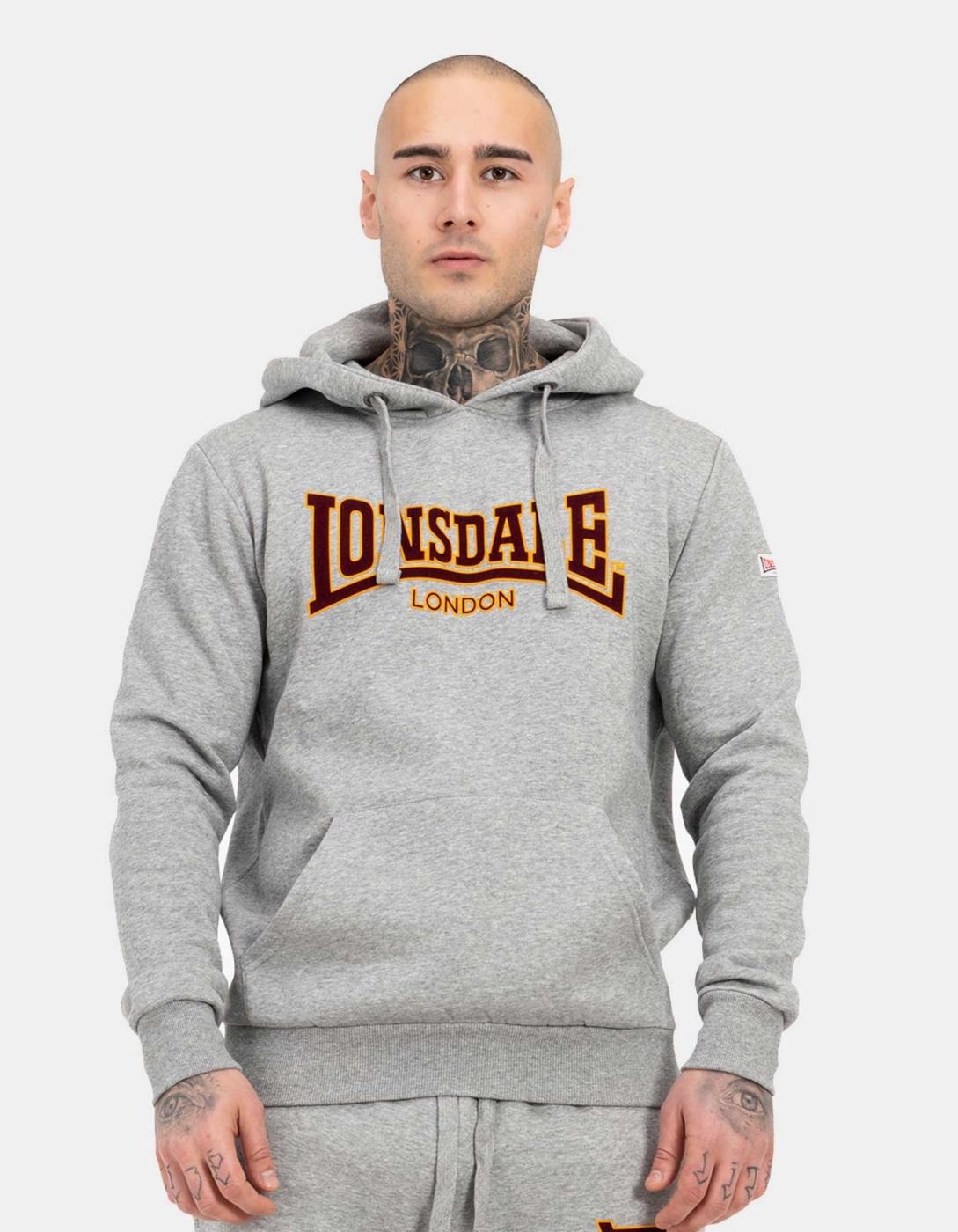 Sudadera Capucha LONSDALE CLASSIC LL002 - Marl Grey