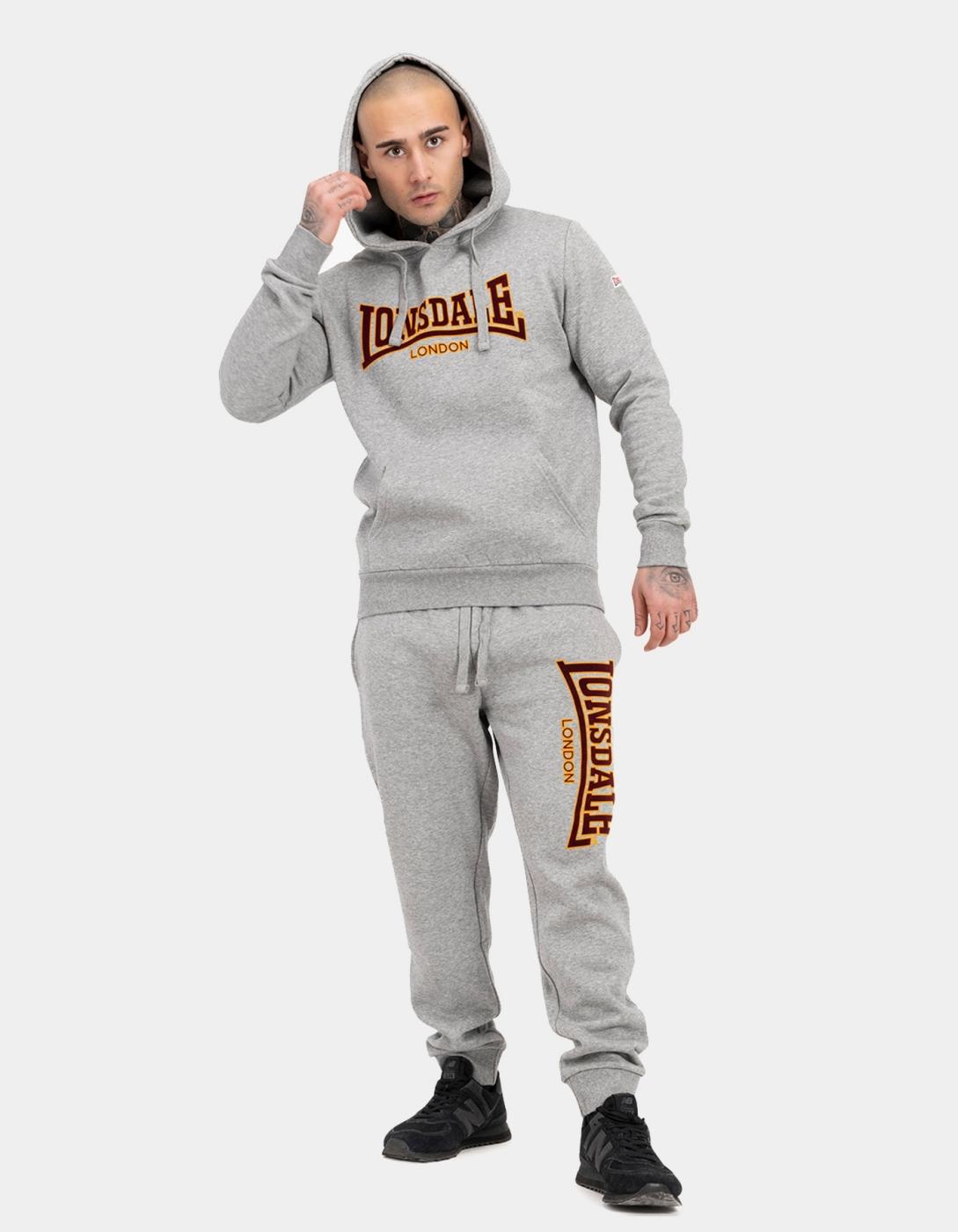 Sudadera Capucha LONSDALE CLASSIC LL002 - Marl Grey