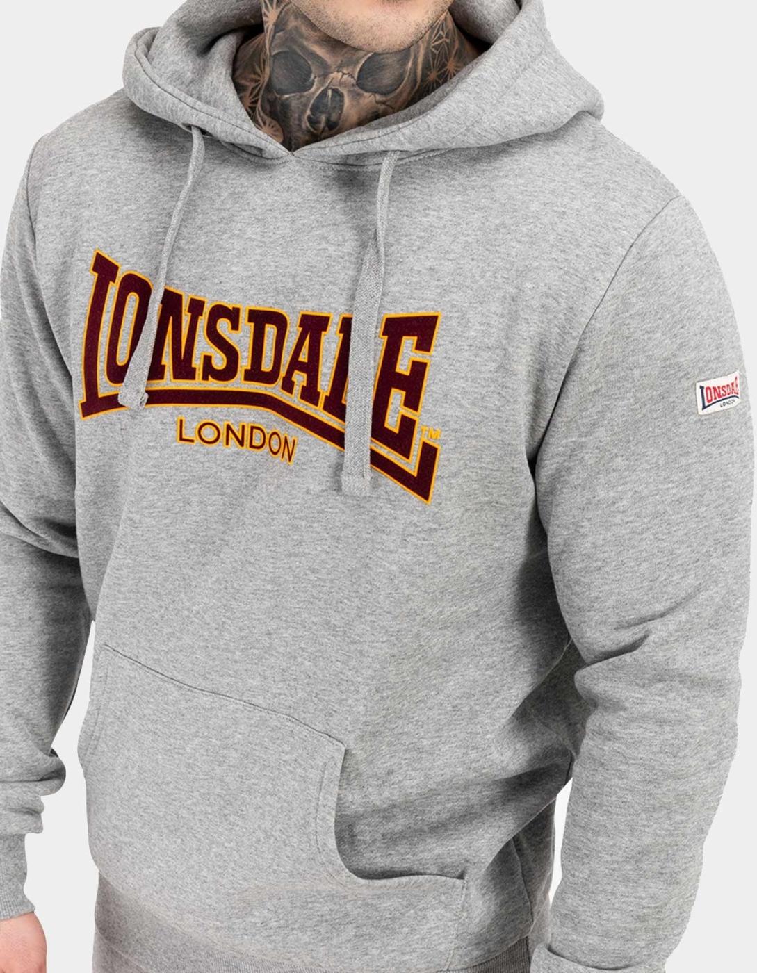Sudadera Capucha LONSDALE CLASSIC LL002 - Marl Grey