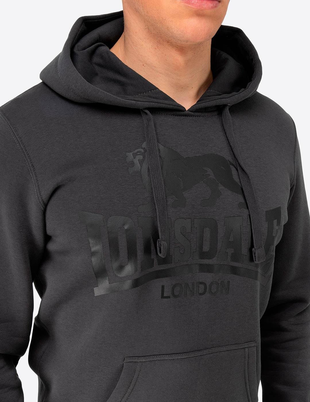 Sudadera Capucha LONSDALE GO SPORT 2 - Anthracite/Black