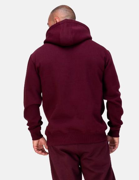 Sudadera Capucha LONSDALE SELLAN - Oxblood/Dark Navy/Ecru