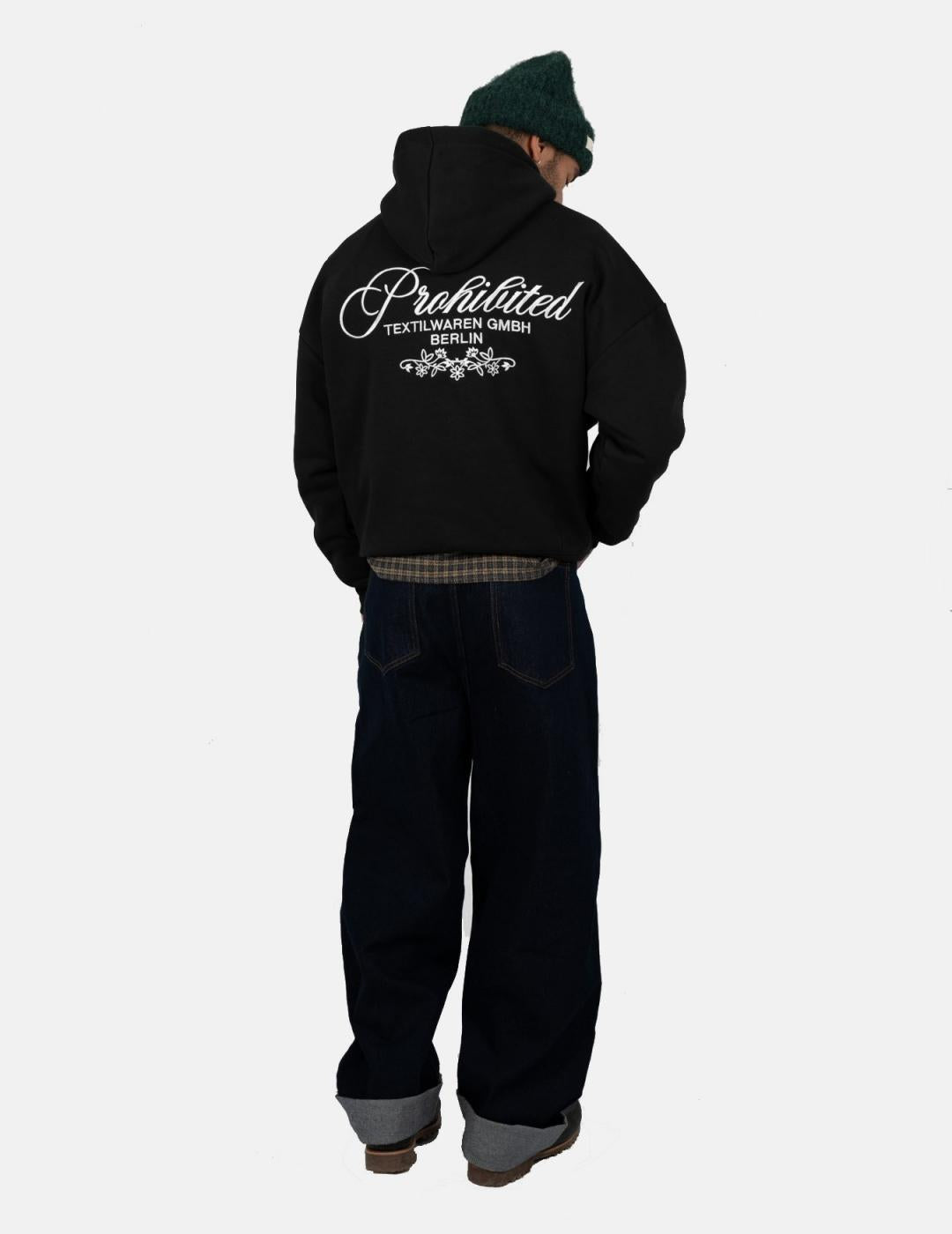 Sudadera Capucha PROHIBITED TEXTILWAREN - Black
