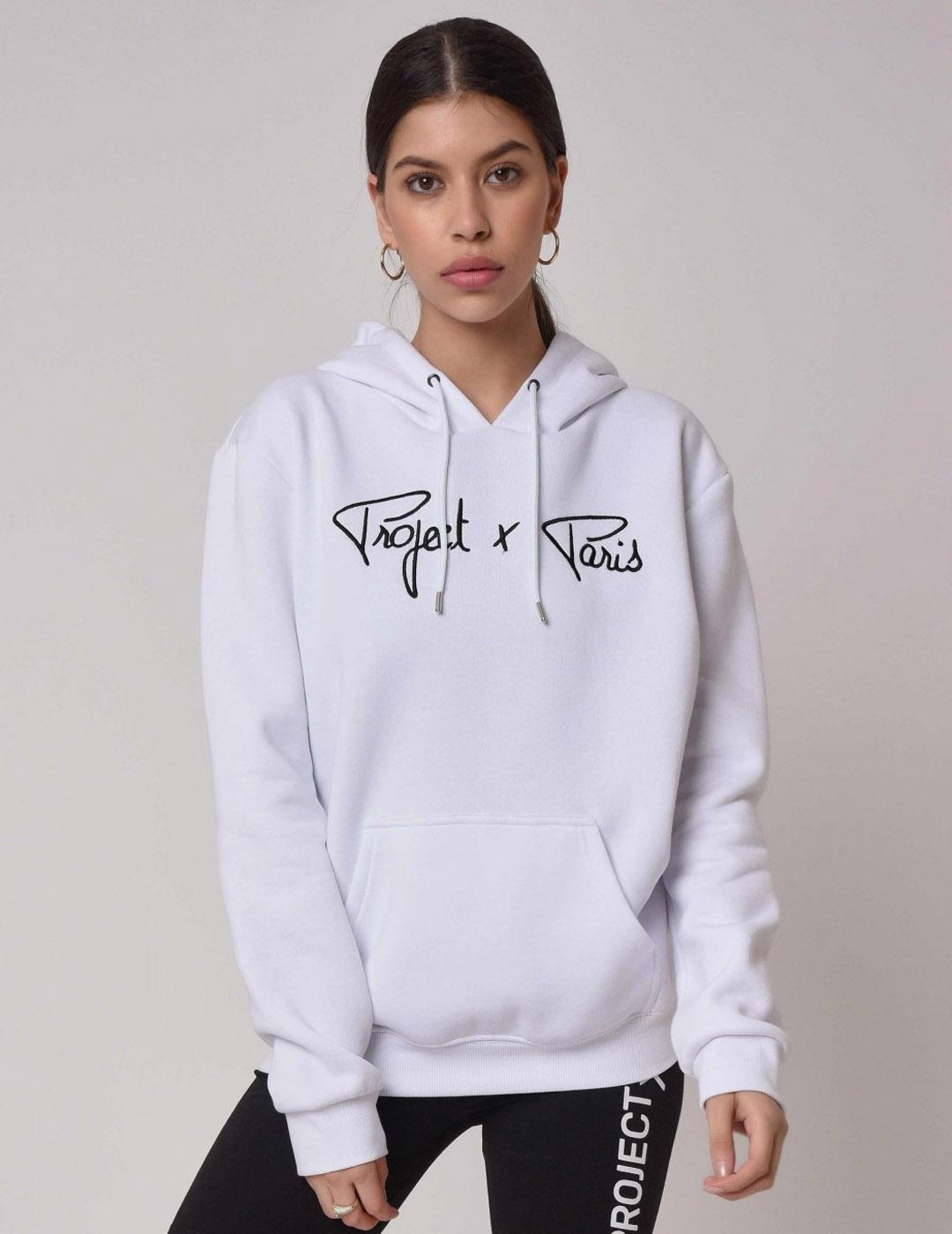 Sudadera Capucha Project X Paris 1920010 LOGO - Blanco