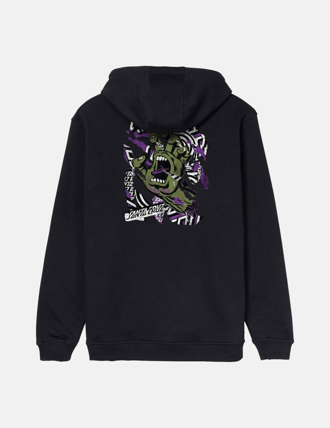 Sudadera Capucha SANTA CRUZ DAMAGED HAND - Black