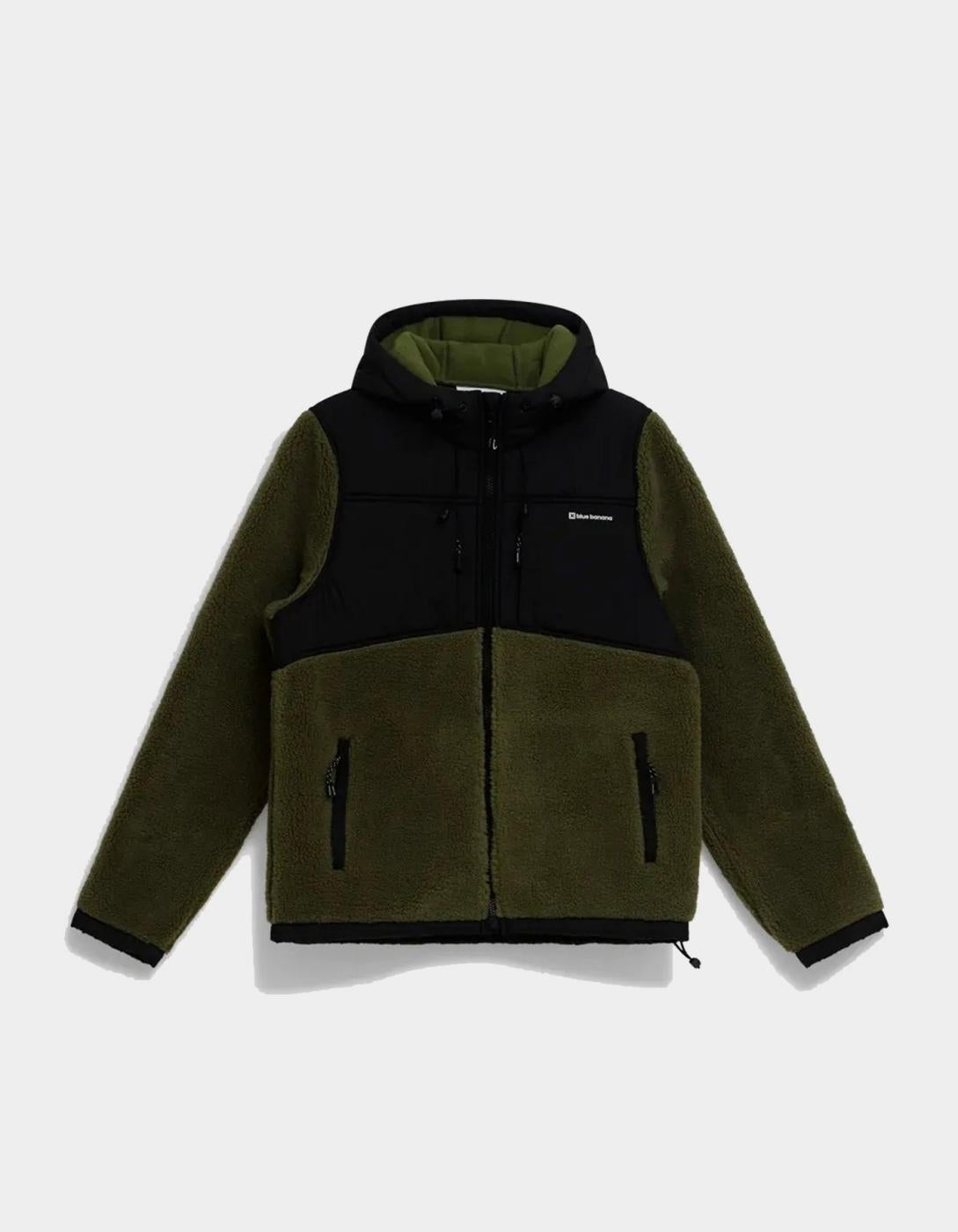 Sudadera Capucha SHERPA - Olive Green