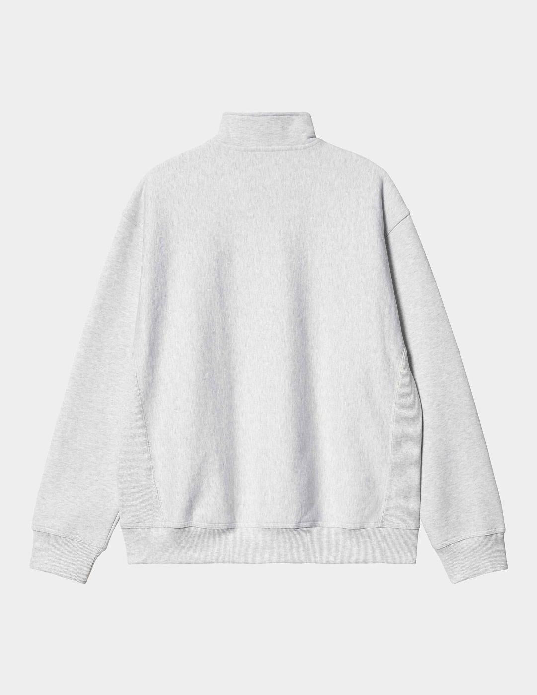 Sudadera Carhartt HALF ZIP AMERICAN SCRIPT - Ash Heather