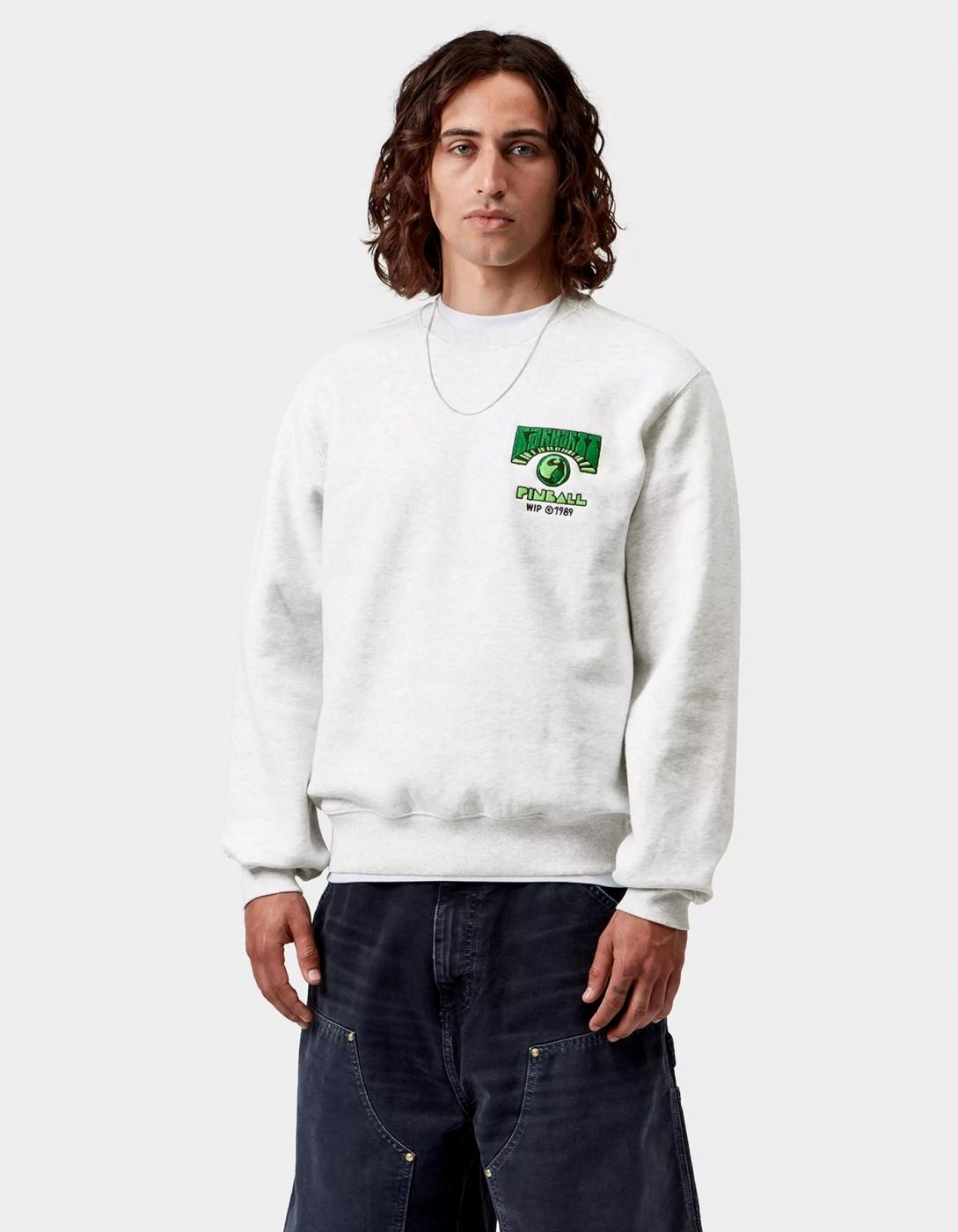 Sudadera CARHARTT WIP Crew PINBALL - Ash Heather