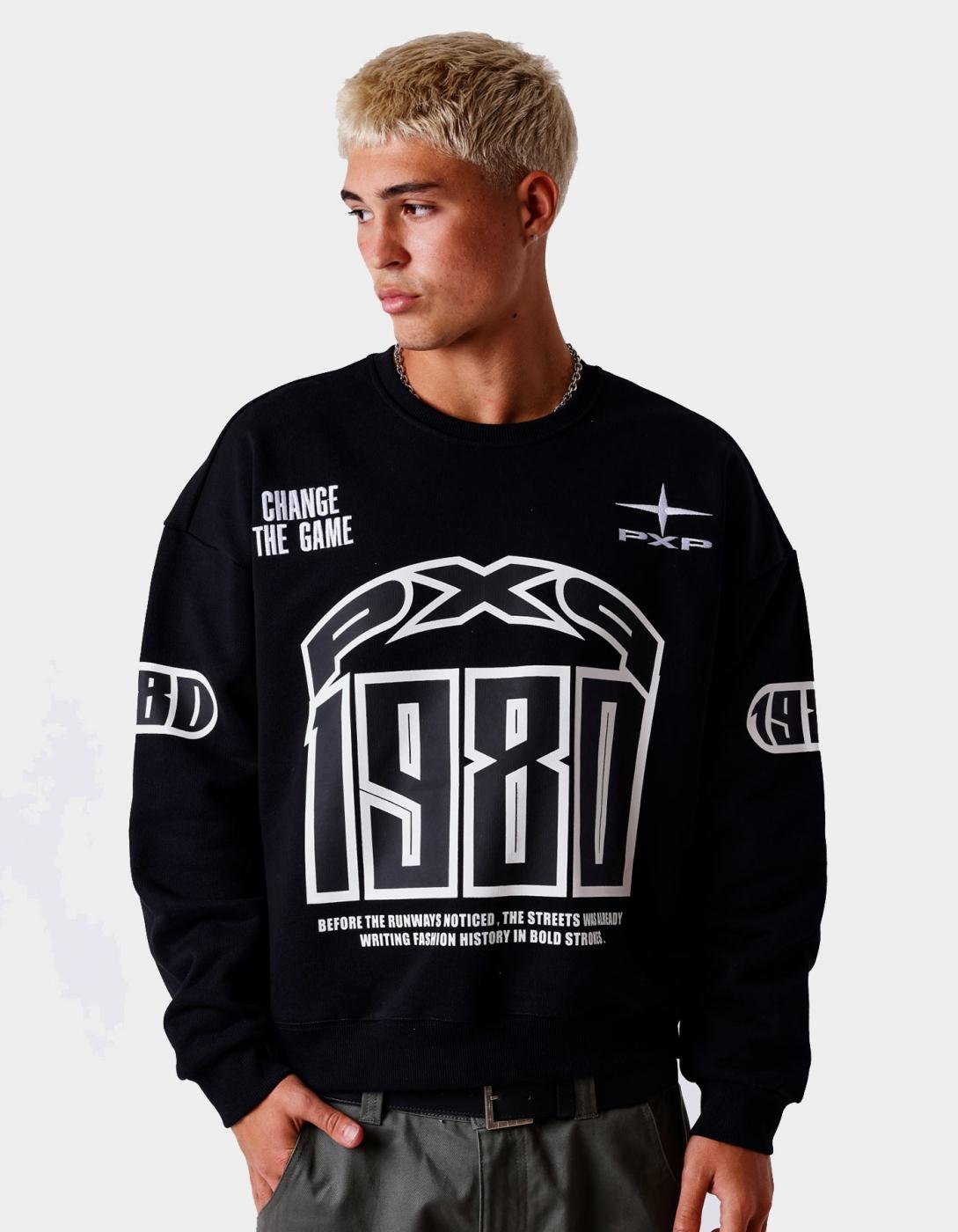 Sudadera Crew 2622327 - Negro/Blanco
