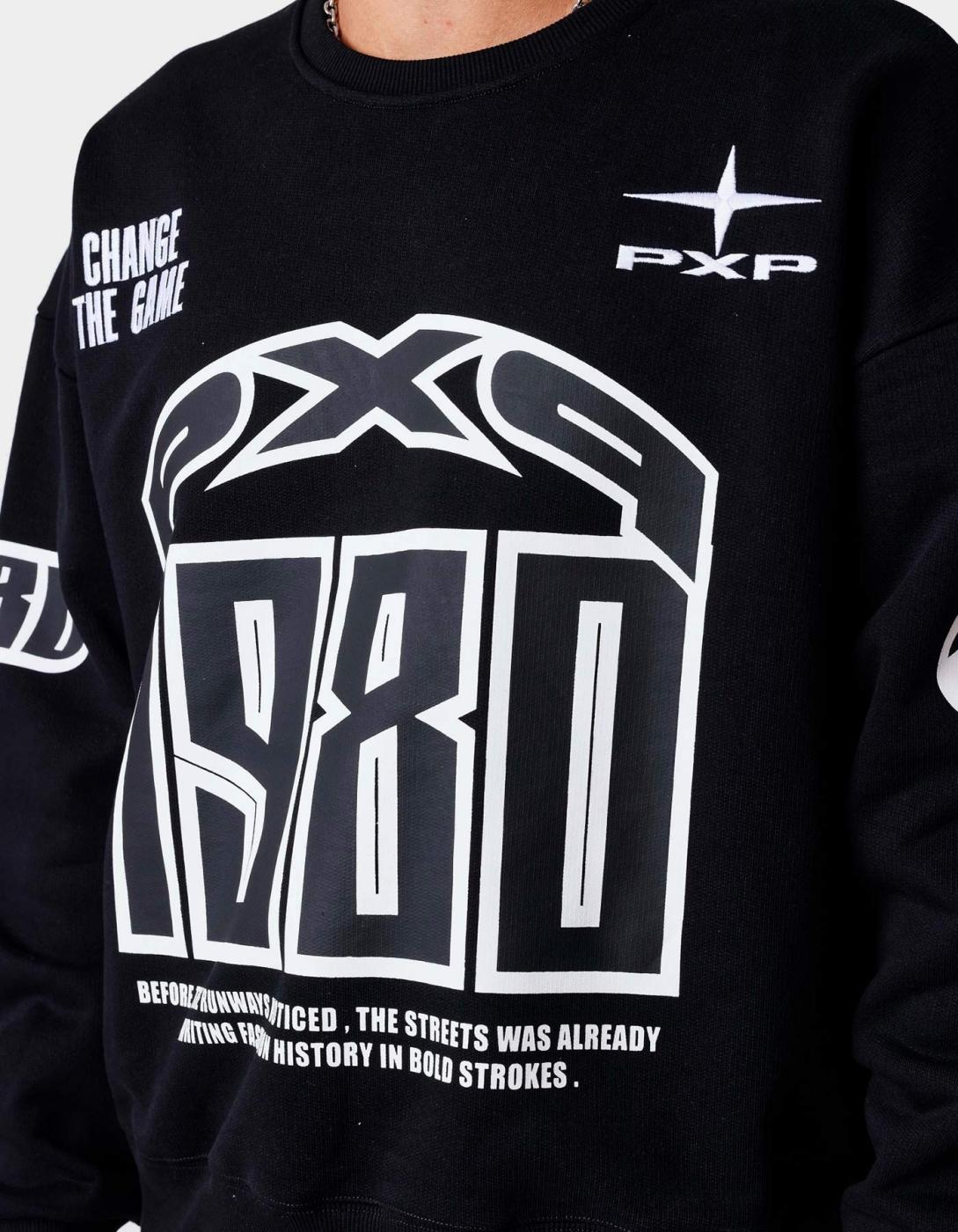 Sudadera Crew 2622327 - Negro/Blanco