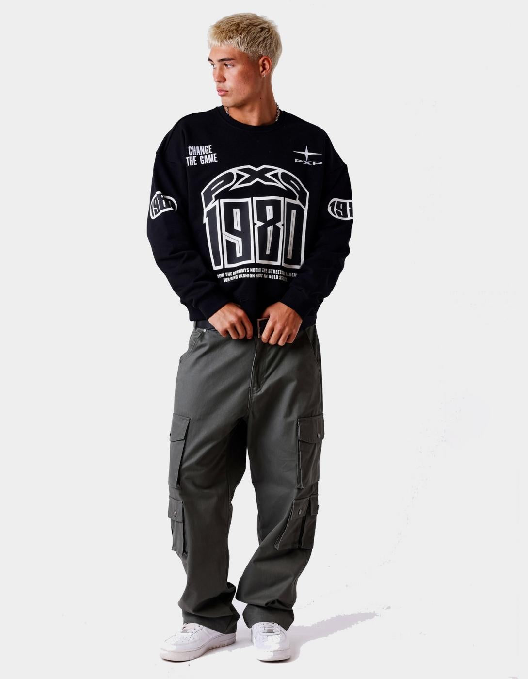 Sudadera Crew 2622327 - Negro/Blanco
