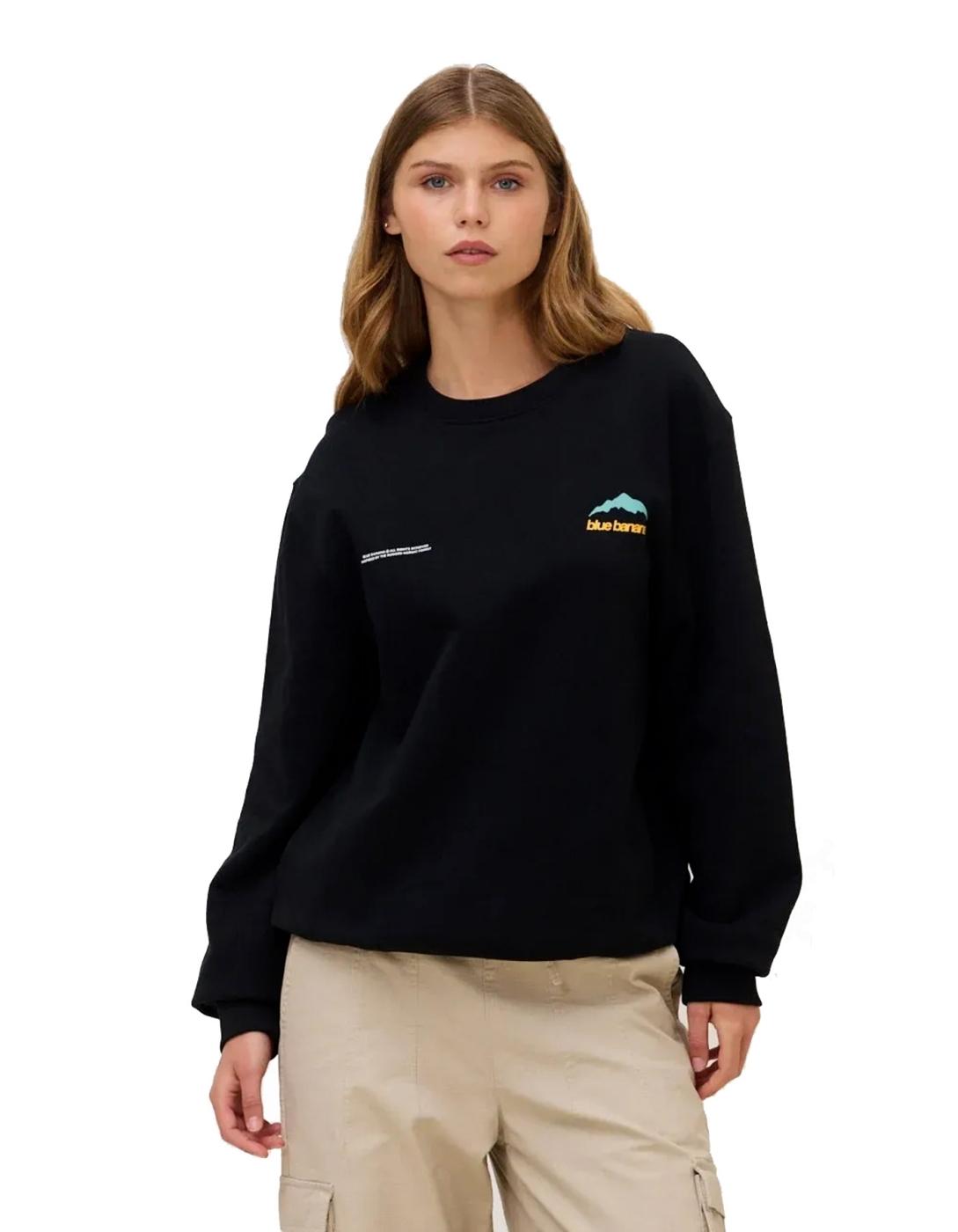 Sudadera Crew BLUE BANANA MOUNTAIN - Black