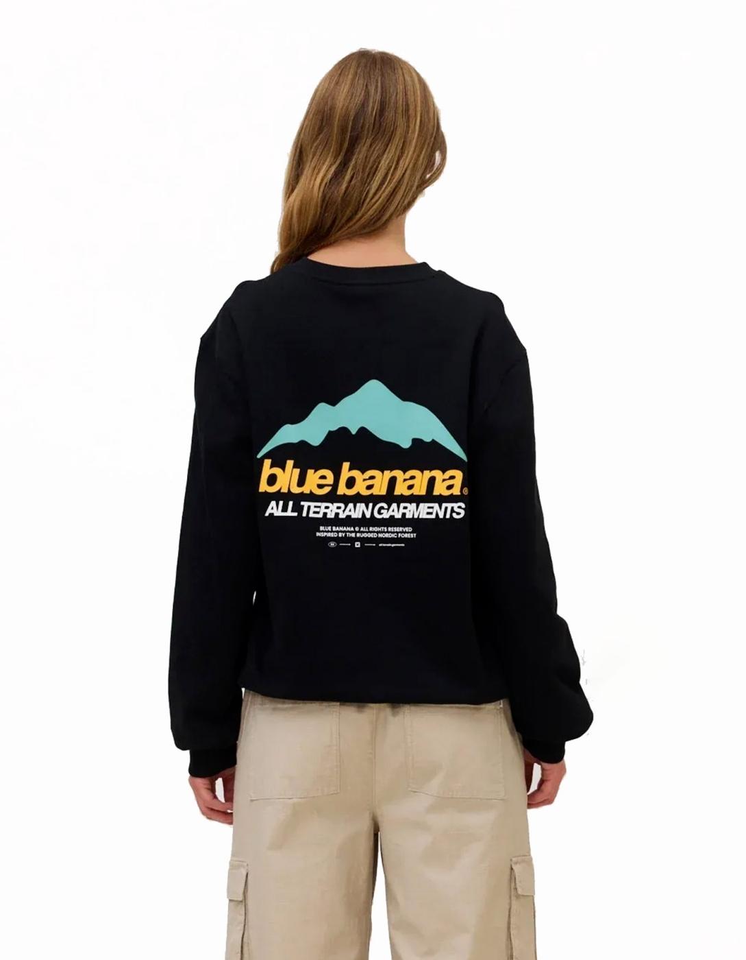 Sudadera Crew BLUE BANANA MOUNTAIN - Black