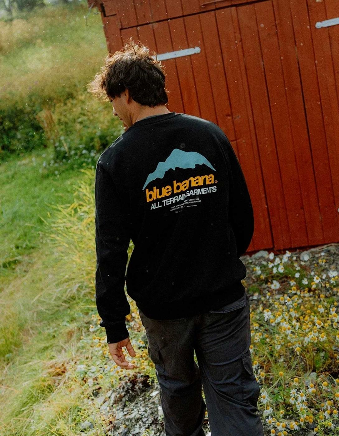 Sudadera Crew BLUE BANANA MOUNTAIN - Black