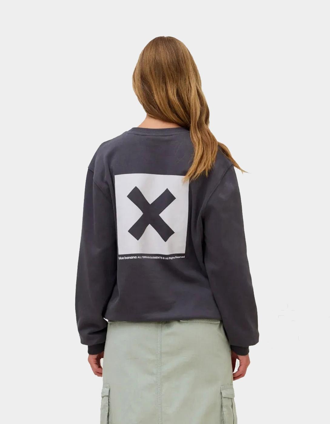 Sudadera Crew BLUE BANANA NATURE - Anthracite