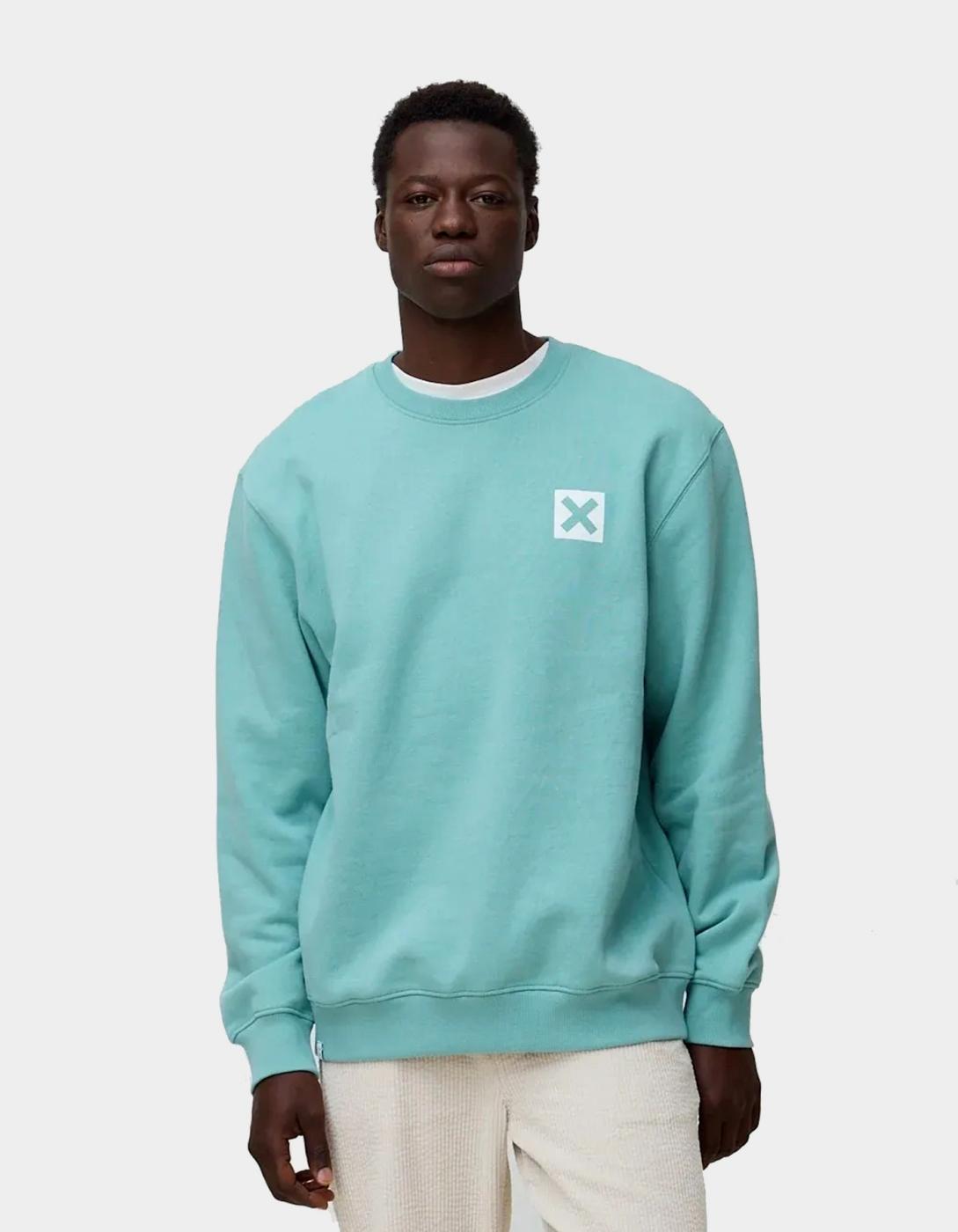 Sudadera Crew BLUE BANANA NATURE - Dusty Acqua