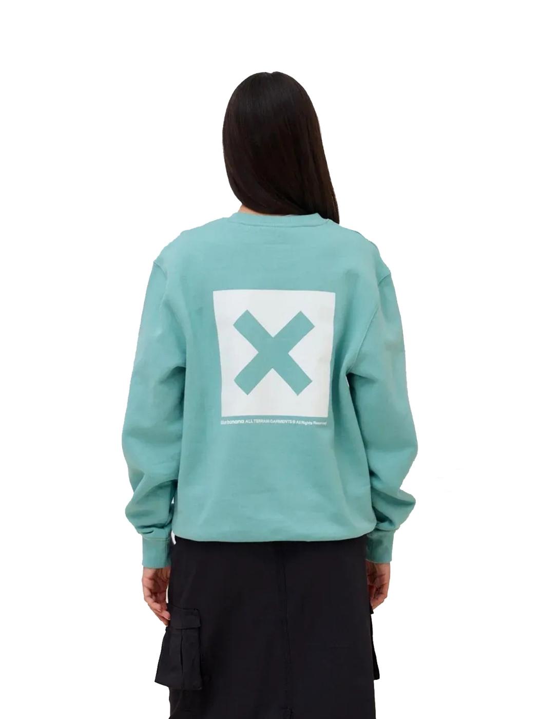 Sudadera Crew BLUE BANANA NATURE - Dusty Acqua