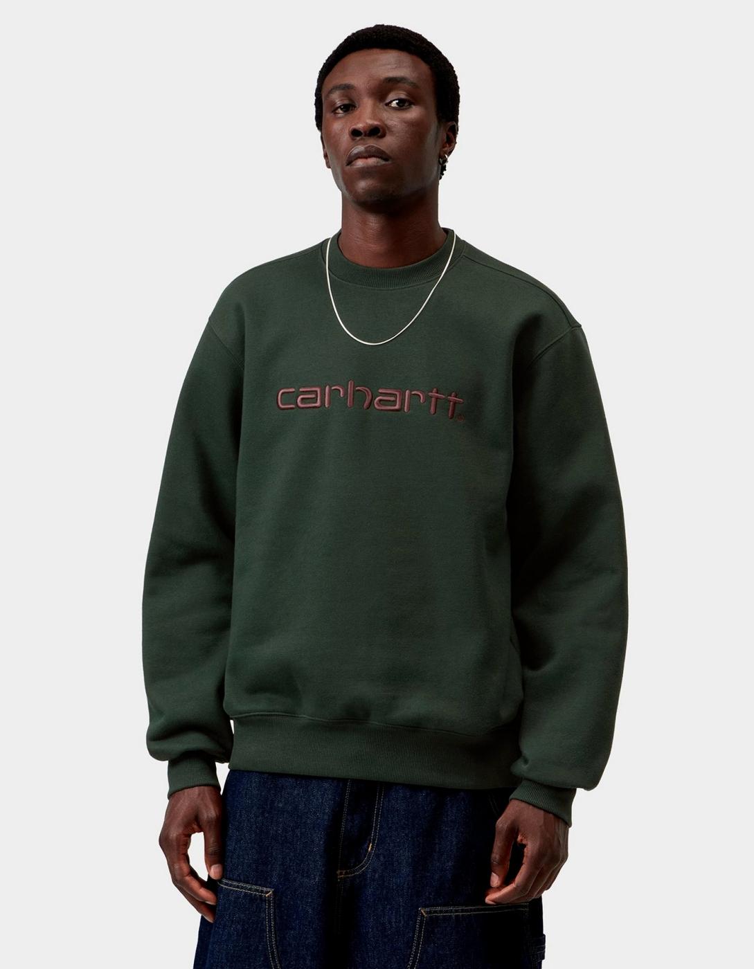 Sudadera Crew CARHARTT SWEAT - Dark Scarab / Palis
