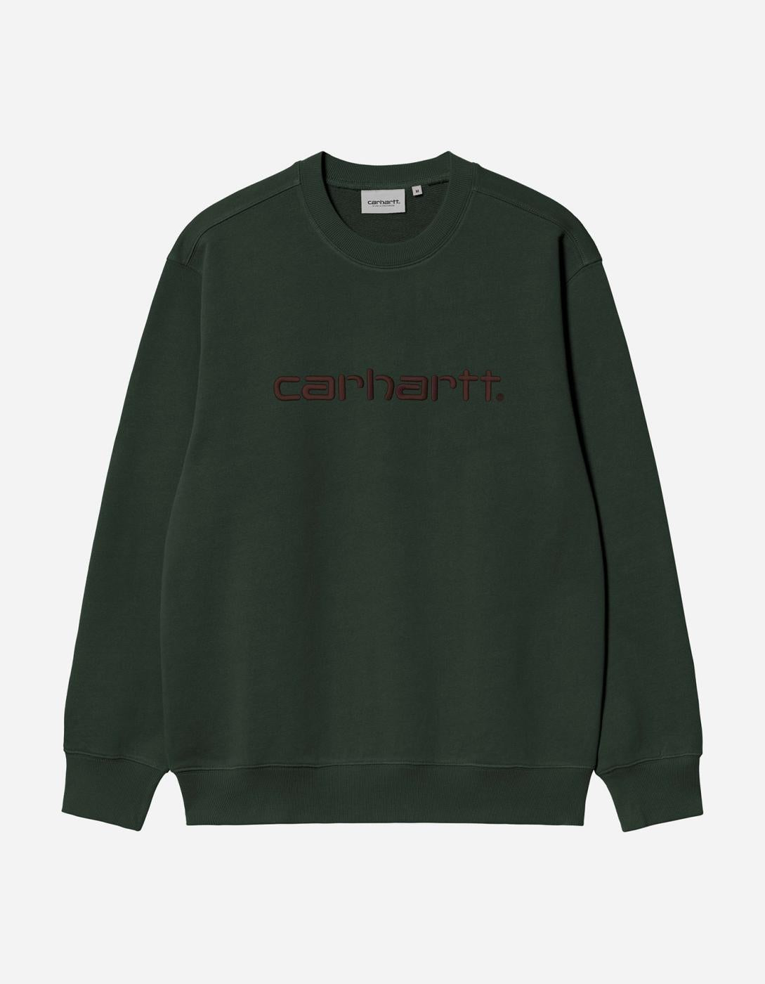 Sudadera Crew CARHARTT SWEAT - Dark Scarab / Palis