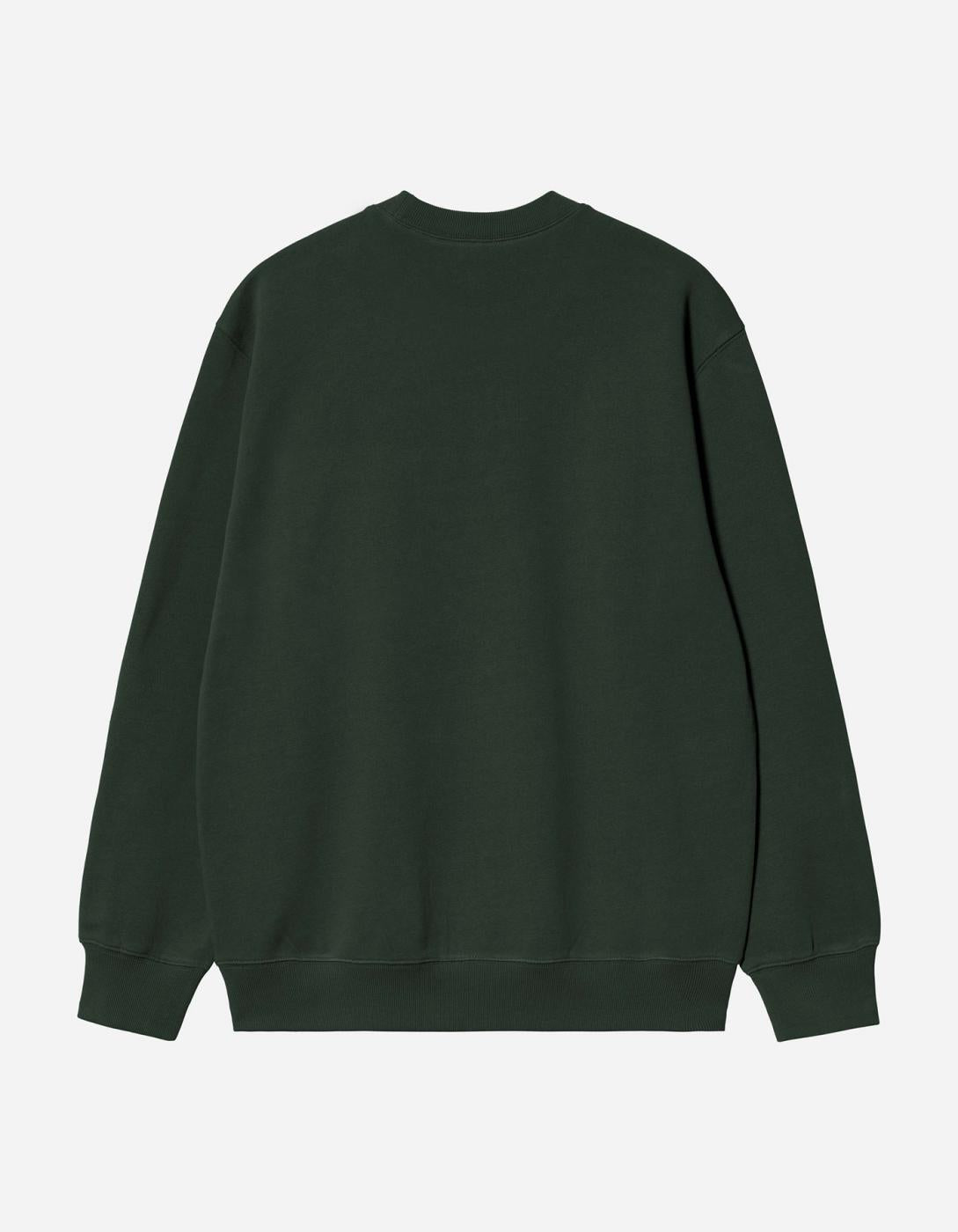 Sudadera Crew CARHARTT SWEAT - Dark Scarab / Palis