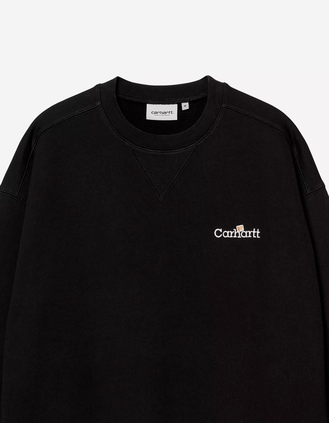 Sudadera Crew CARHARTT WIP LABEL SWEAT- Black