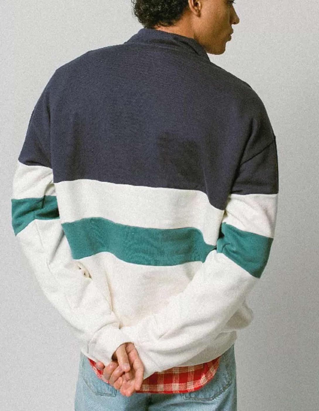 Sudadera Crew CARTER - Ivory/Navy/Heura